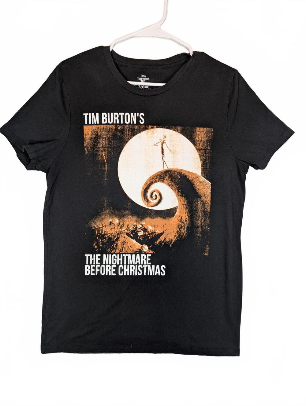 Disney Tim Burtons Nightmare Before Christmas Graphic T Shirt Mens Medium